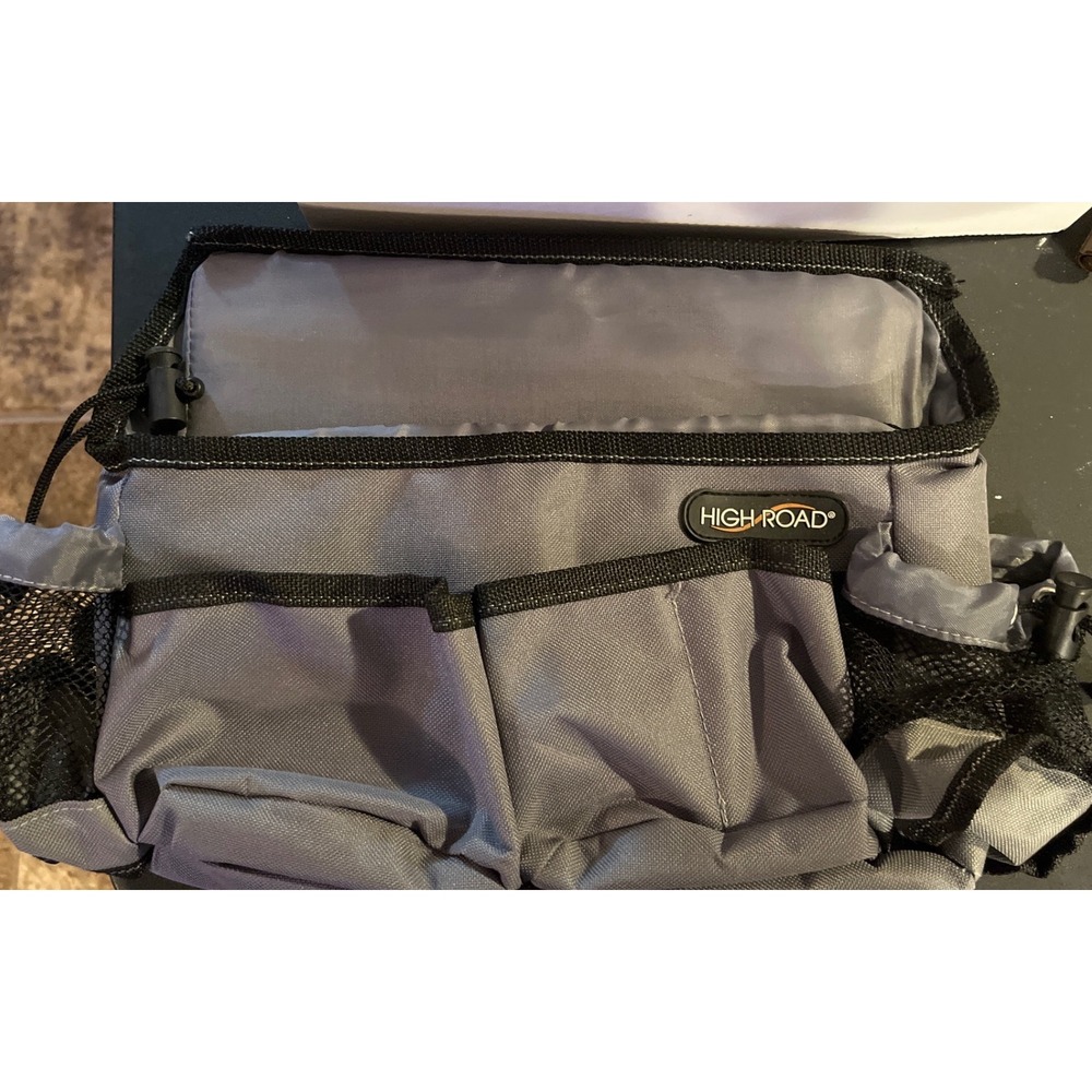 High Road Car Seat Organizer Grey Black Multi Pocket Travel Storage Bag Utility